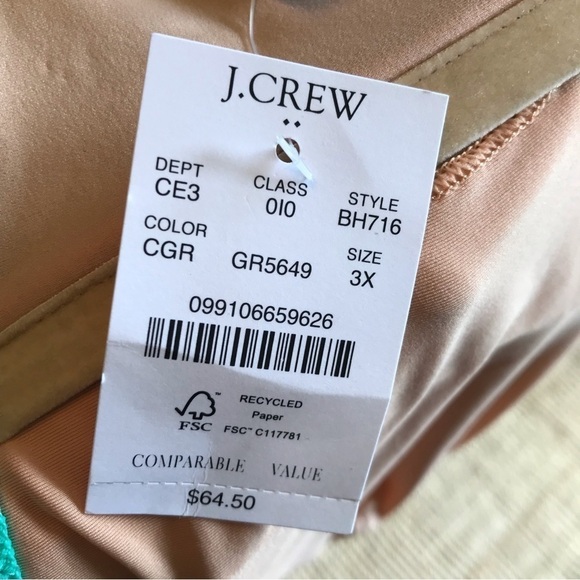 J.crew halter style two piece bikini bra top. 3X plus size. Brand new - Picture 6 of 8